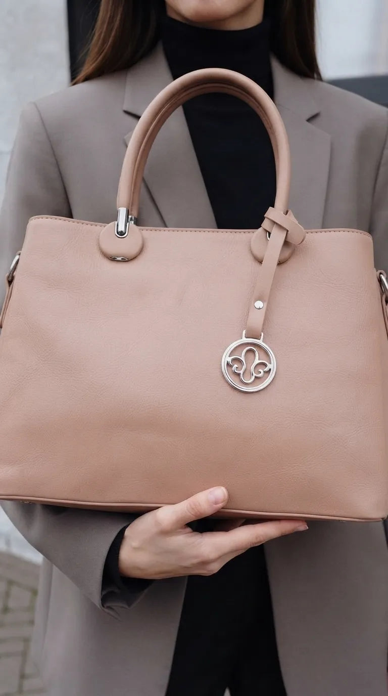 Beige Formal Hand Bag For Ladies P36561