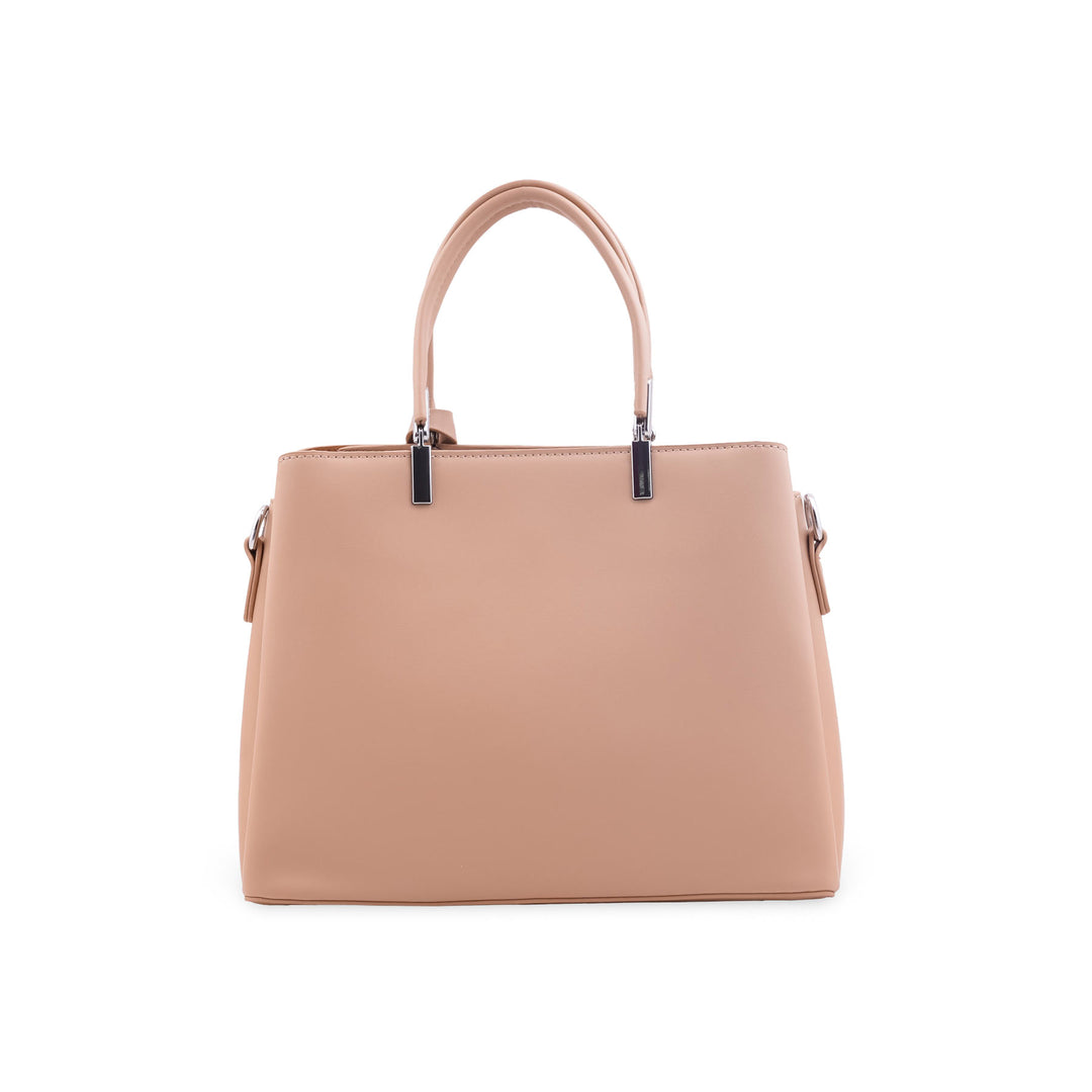 Beige Formal Hand Bag For Ladies P36561