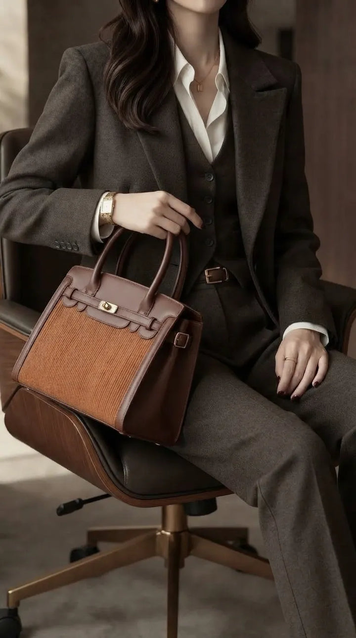 Brown Formal Hand Bag For Ladies P36565