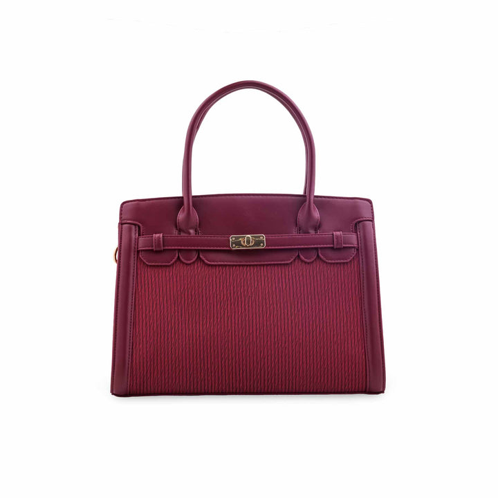 Maroon Formal Hand Bag For Ladies P36565