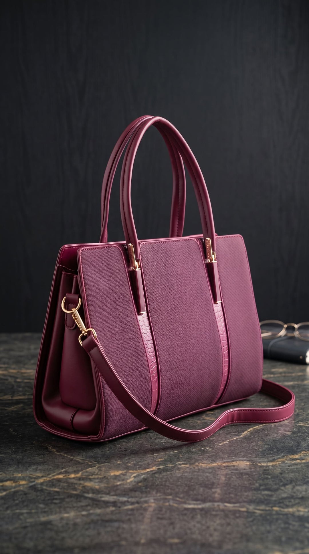 Maroon Formal Hand Bag For Ladies P36566