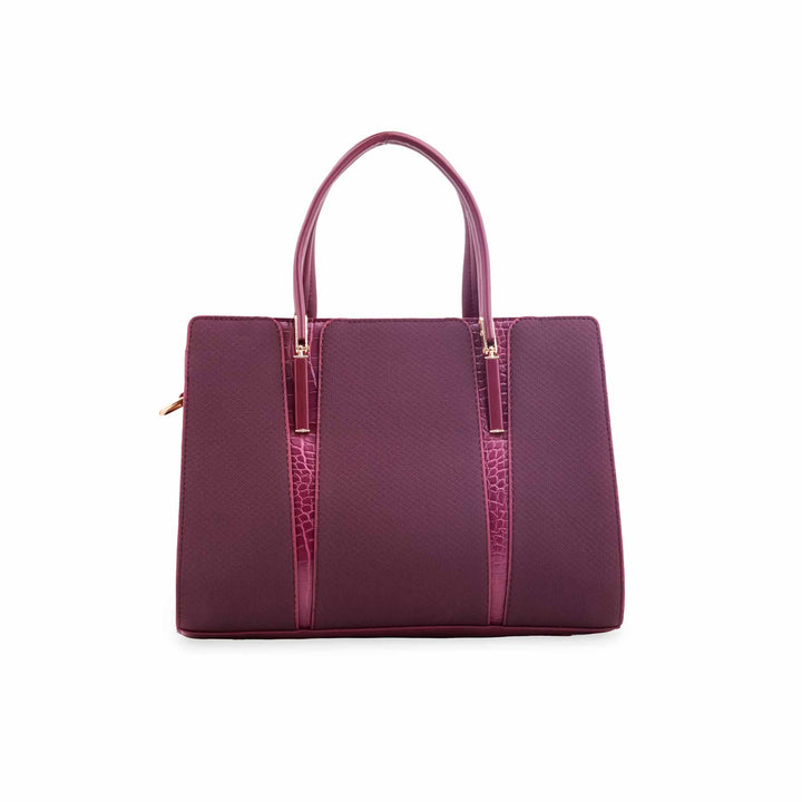 Maroon Formal Hand Bag For Ladies P36566