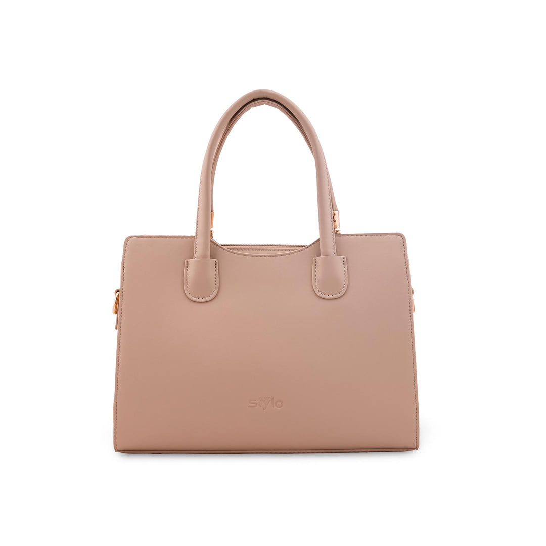 Apricot Formal Hand Bag For Ladies P36568