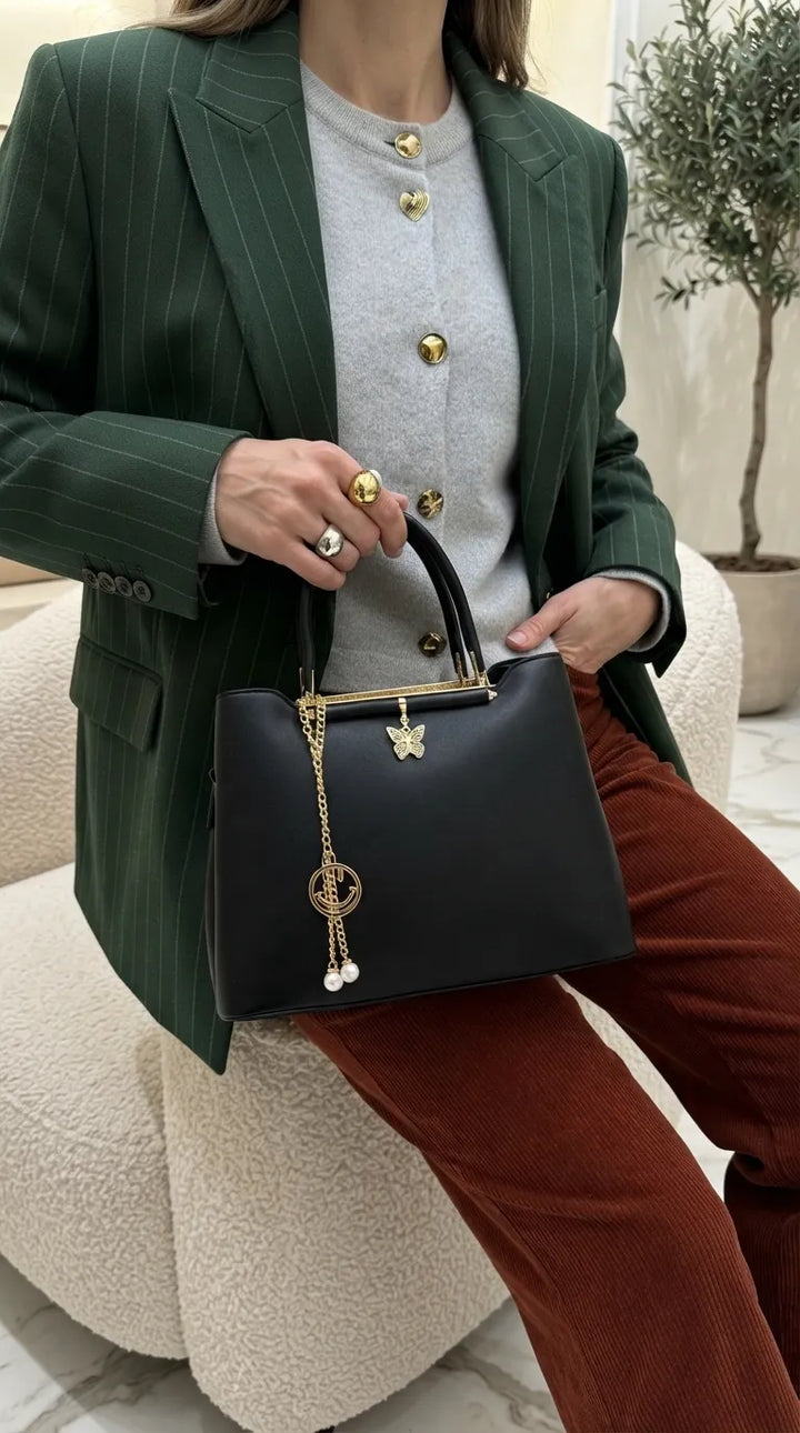 Black Formal Hand Bag For Ladies P36570