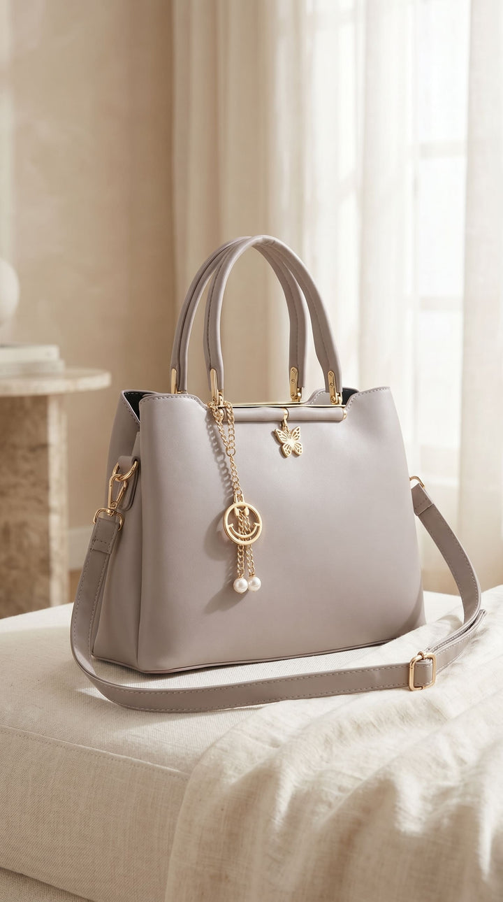 Grey Formal Hand Bag For Ladies P36570