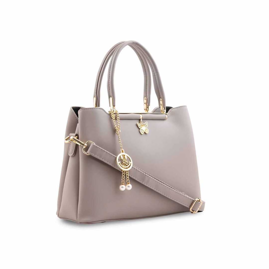 Grey Formal Hand Bag For Ladies P36570