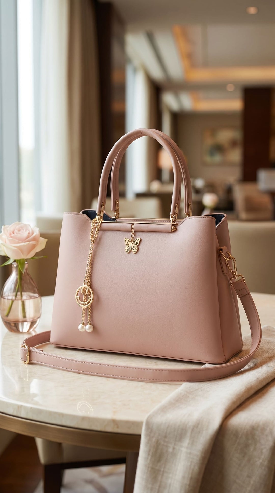 Fawn Formal Hand Bag For Ladies P36570