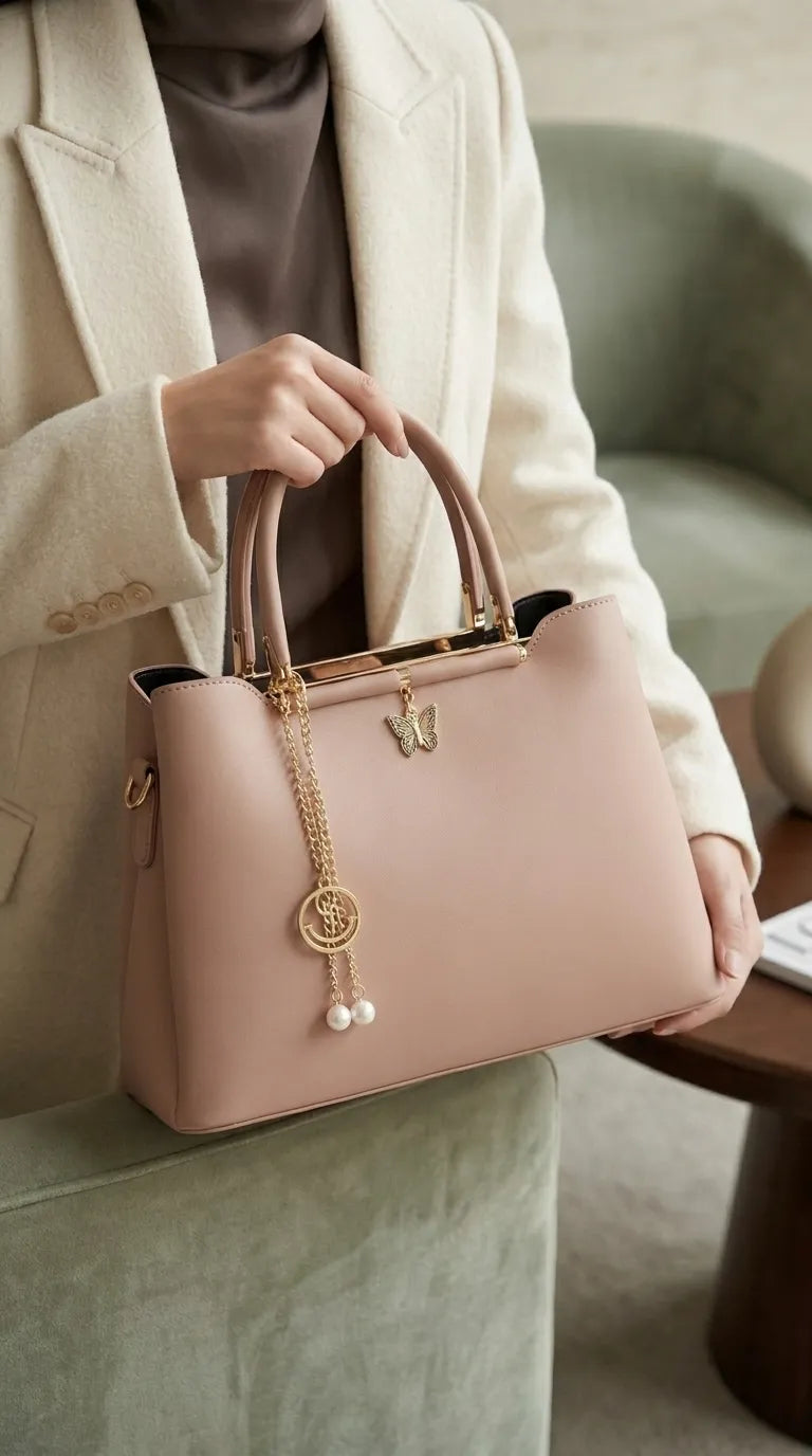 Fawn Formal Hand Bag For Ladies P36570