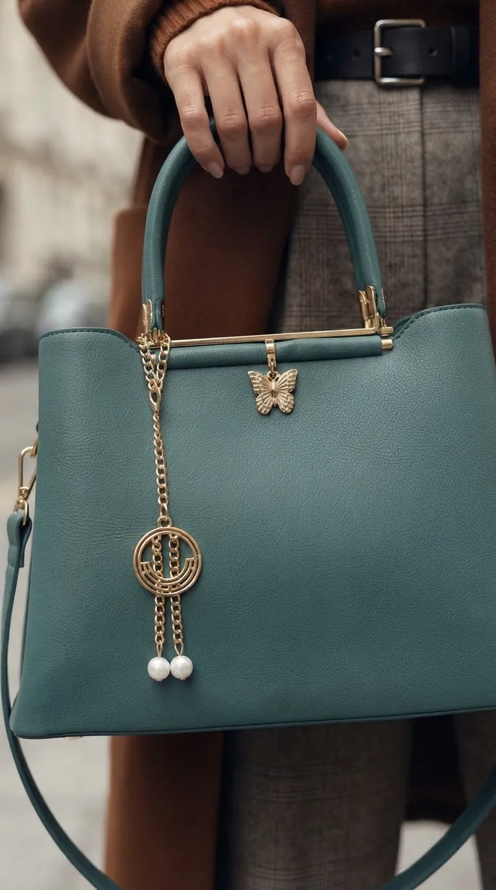 Seagreen Formal Hand Bag For Ladies P36570