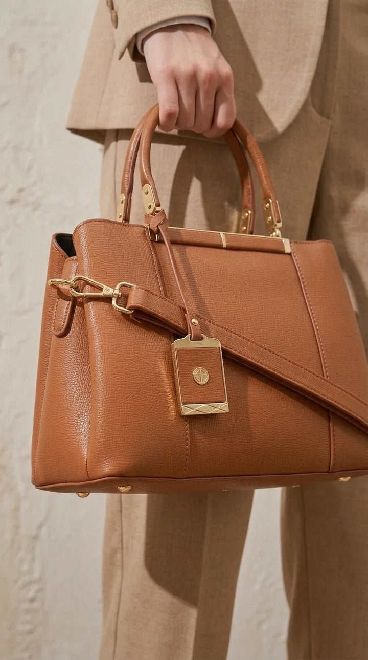 Mustard Formal Hand Bag For Ladies P36573