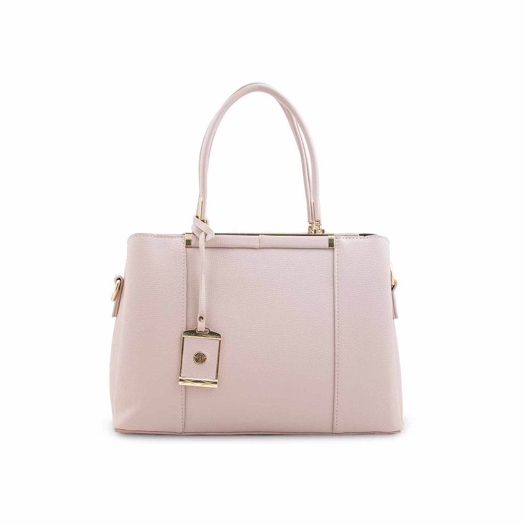 Cream Formal Hand Bag For Ladies P36573