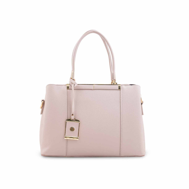 Cream Formal Hand Bag For Ladies P36573