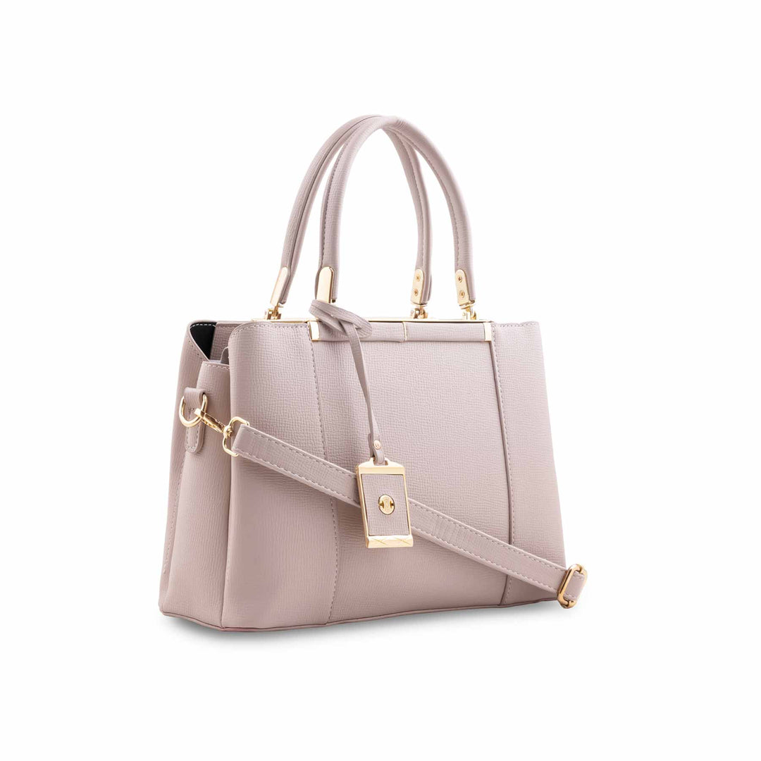 Cream Formal Hand Bag For Ladies P36573