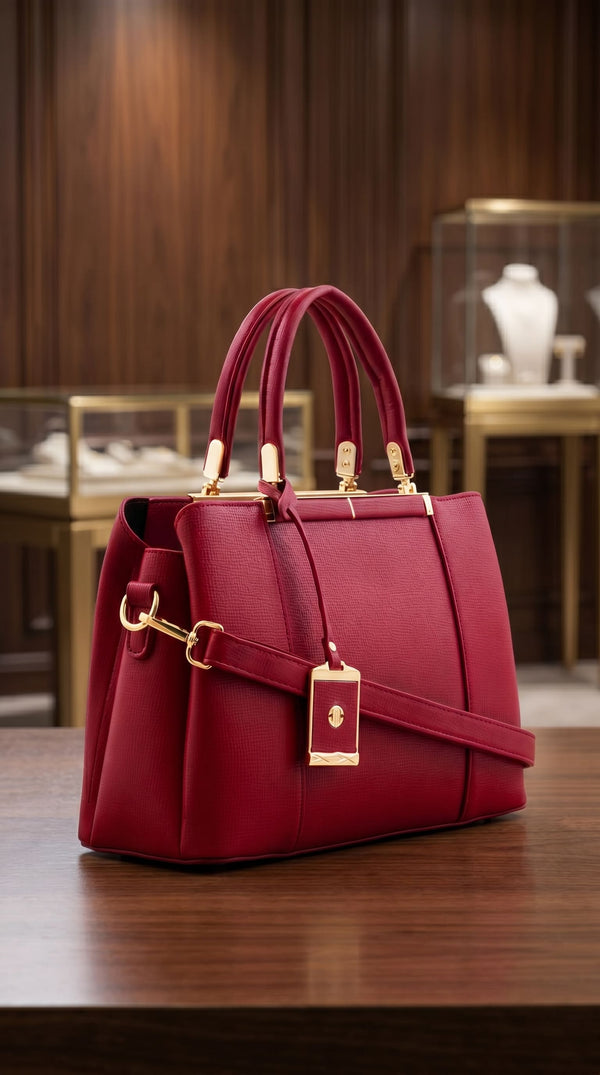 Red Formal Hand Bag For Ladies P36573