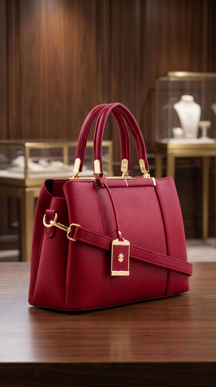 Red Formal Hand Bag For Ladies P36573