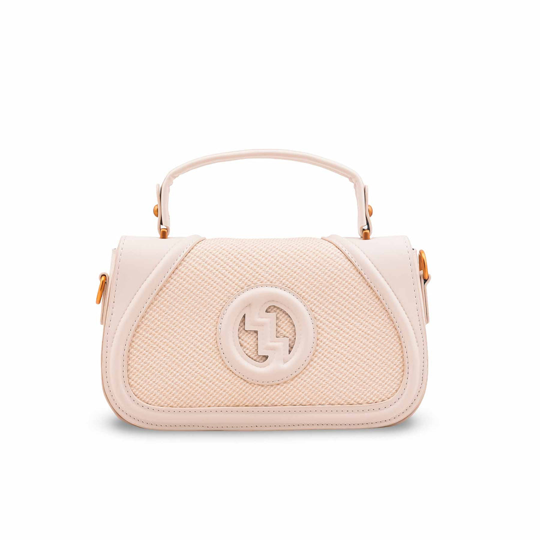 Cream Formal Shoulder Bag For Women P36586