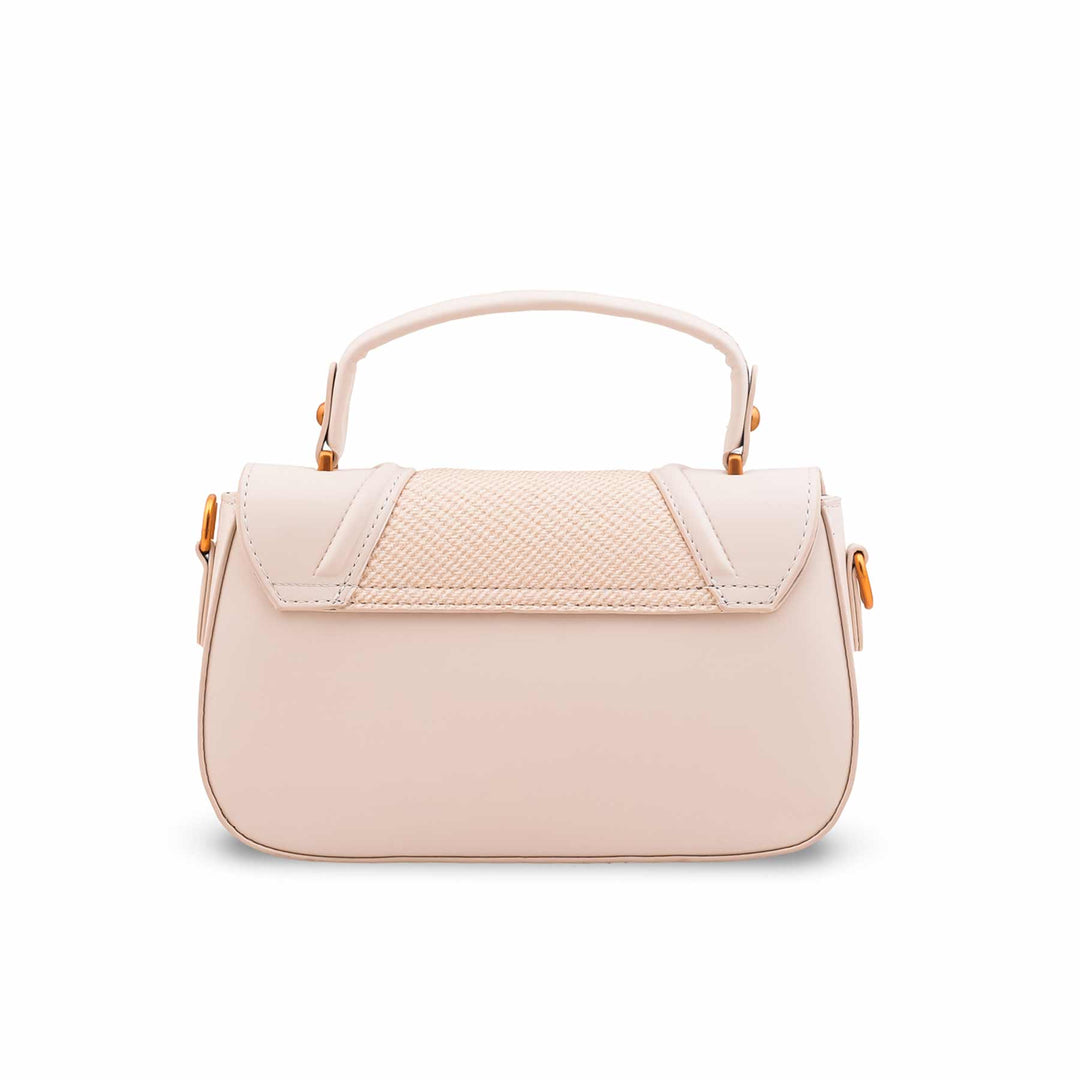 Cream Formal Shoulder Bag For Women P36586