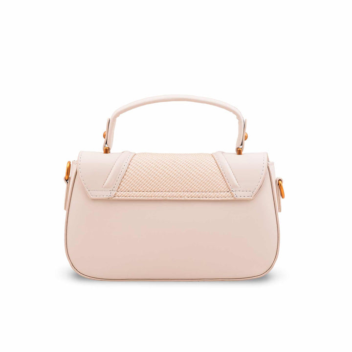 Cream Formal Shoulder Bag For Women P36586