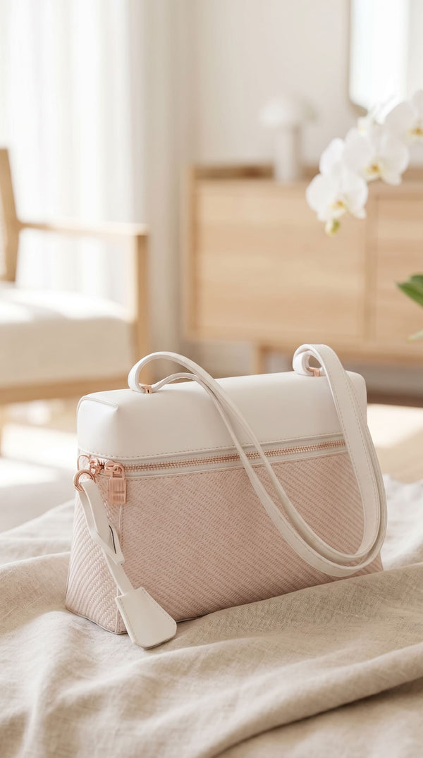 White Formal Shoulder Bag For Ladies P36587