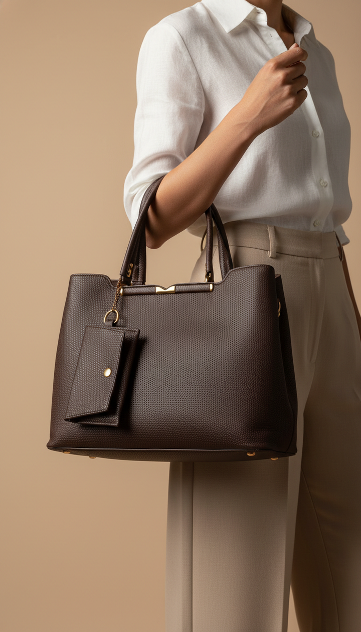 Brown Formal Hand Bag For Women P36596