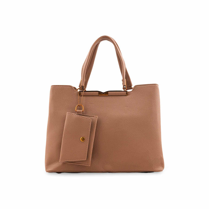 Fawn Formal Hand Bag For Ladies P36596