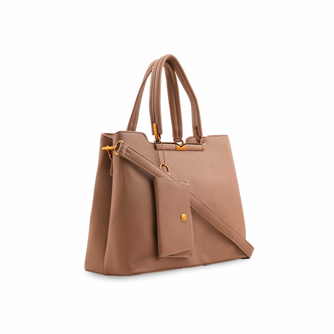 Fawn Formal Hand Bag For Ladies P36596