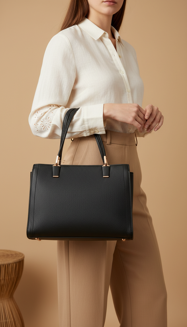 Black Formal Hand Bag For Ladies P36600