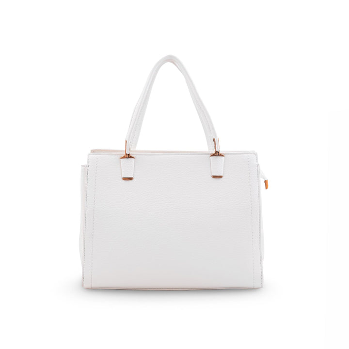 White Formal Hand Bag For Ladies P36600