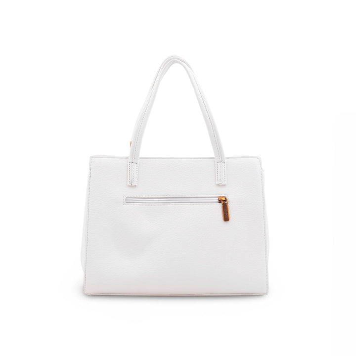White Formal Hand Bag For Ladies P36600