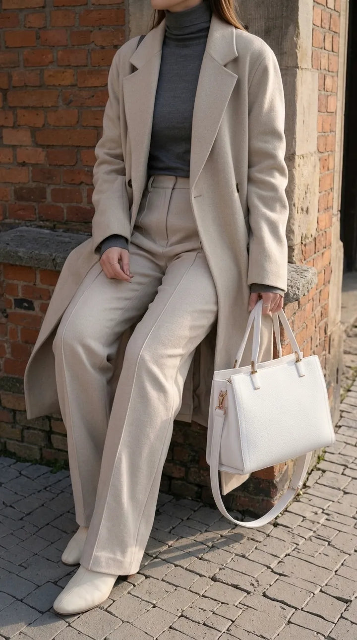 White Formal Hand Bag For Ladies P36600