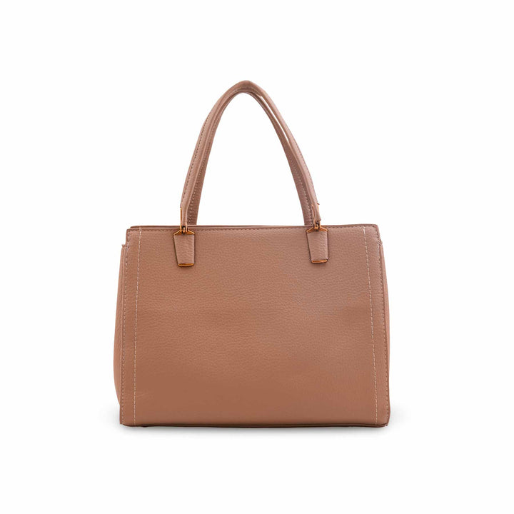 Beige Formal Hand Bag For Ladies P36600