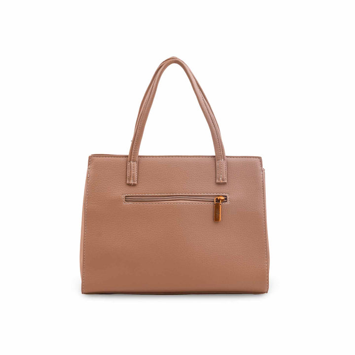 Beige Formal Hand Bag For Ladies P36600