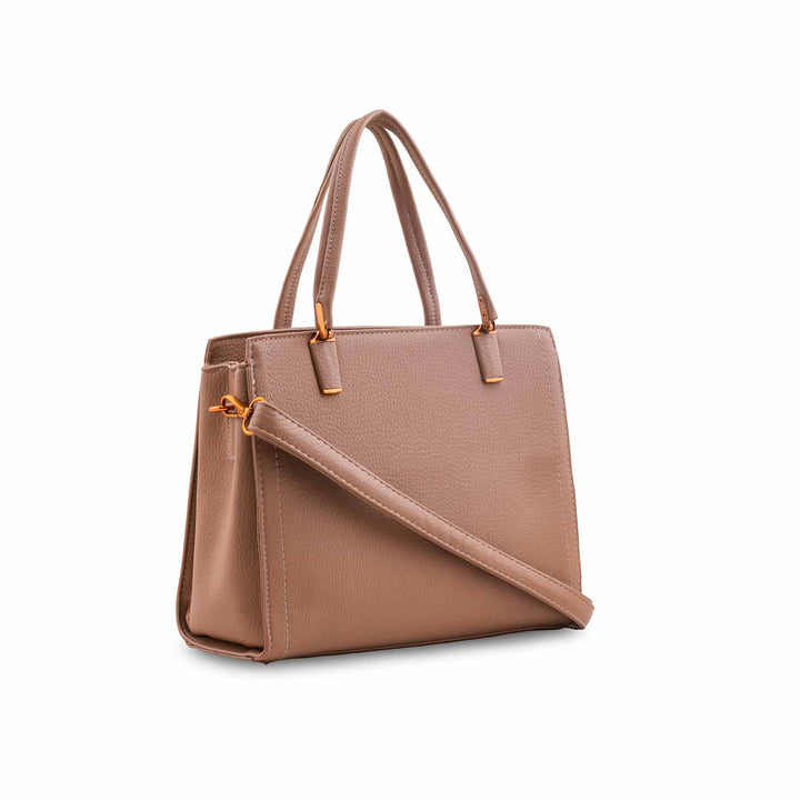 Beige Formal Hand Bag For Ladies P36600