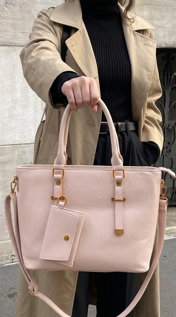 Beige Formal Shoulder Bag For Women P36601