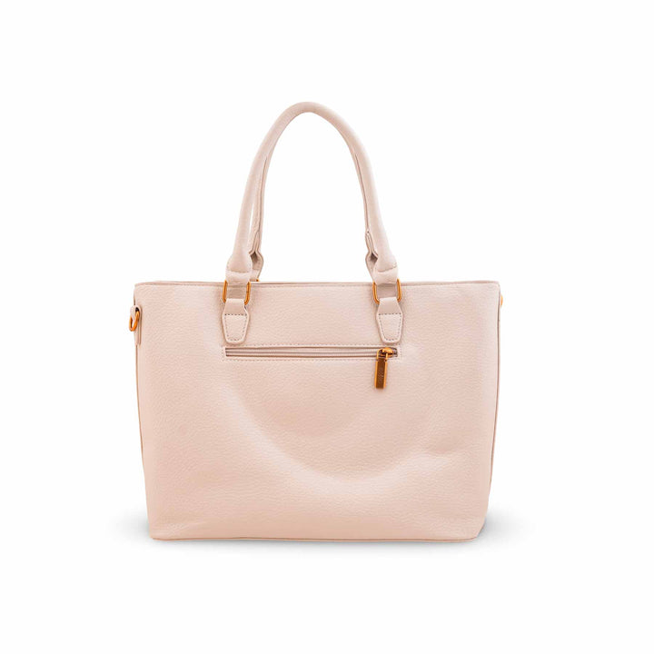 Beige Formal Shoulder Bag For Women P36601