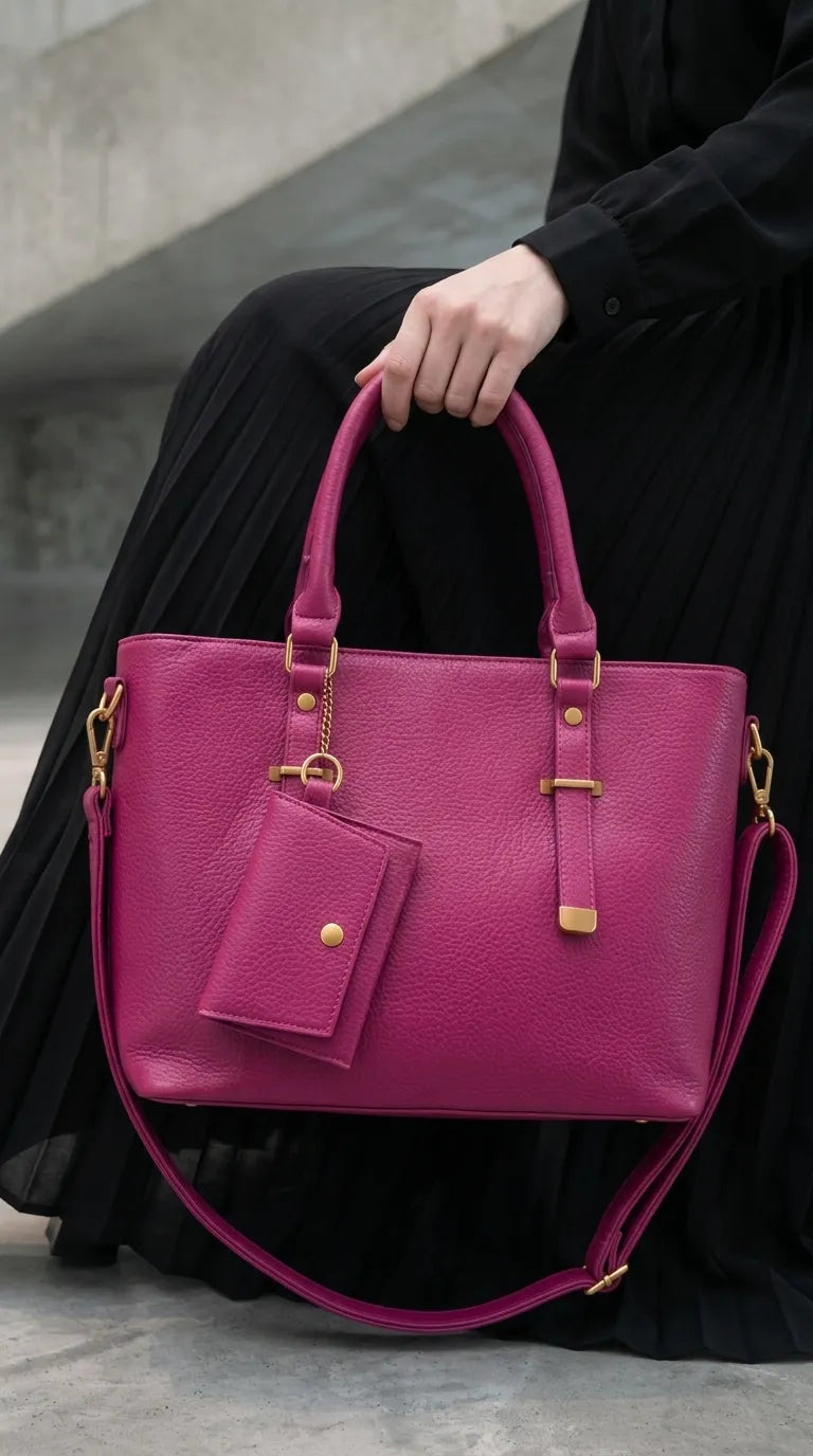Fuchsia Formal Shoulder Bag For Ladies P36601