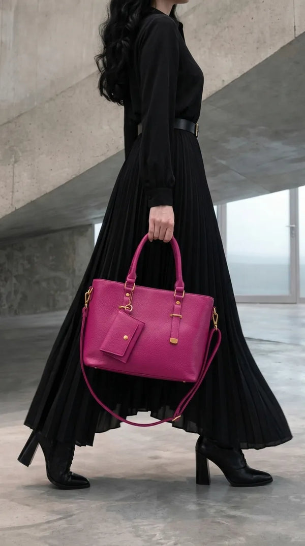 Fuchsia Formal Shoulder Bag For Ladies P36601
