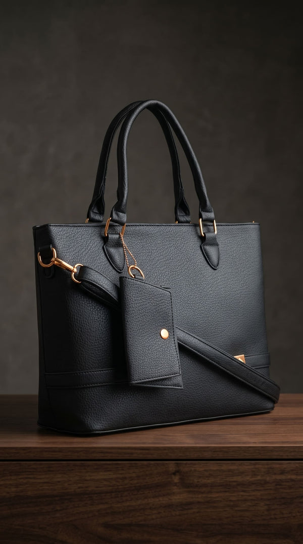 Black Formal Shoulder Bag For Women P36602