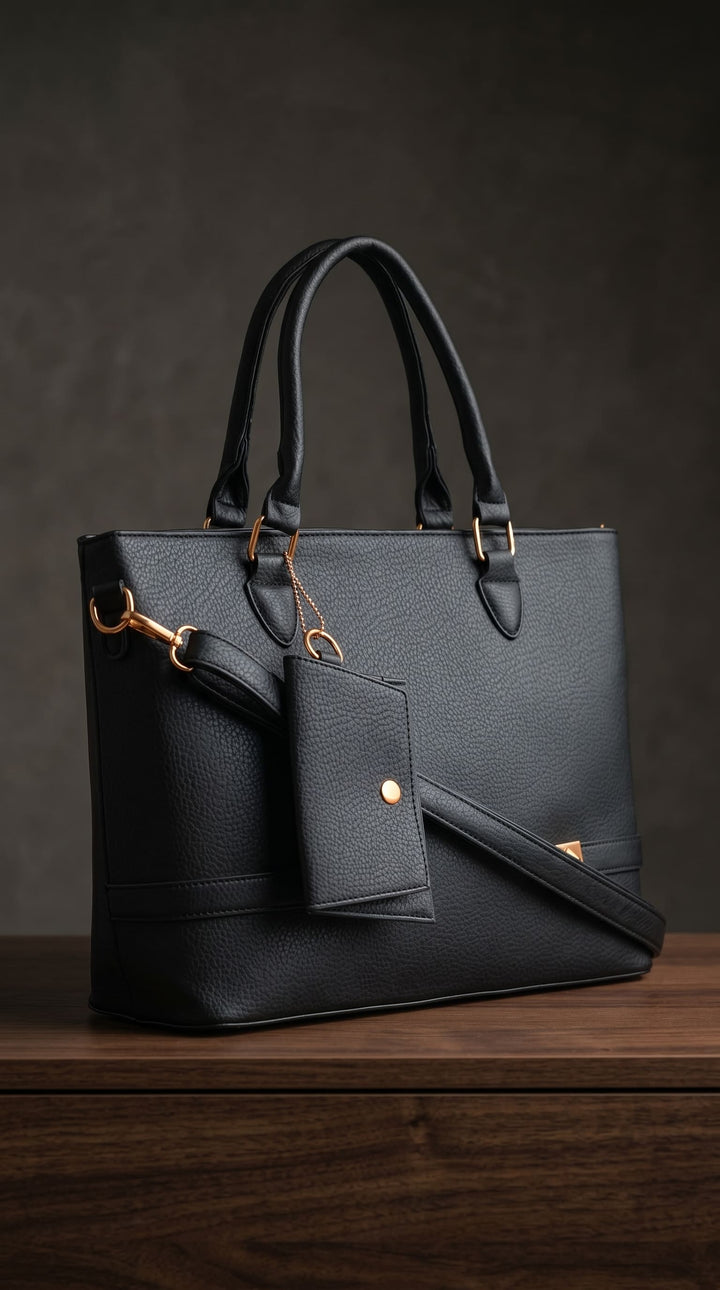 Black Formal Shoulder Bag For Women P36602