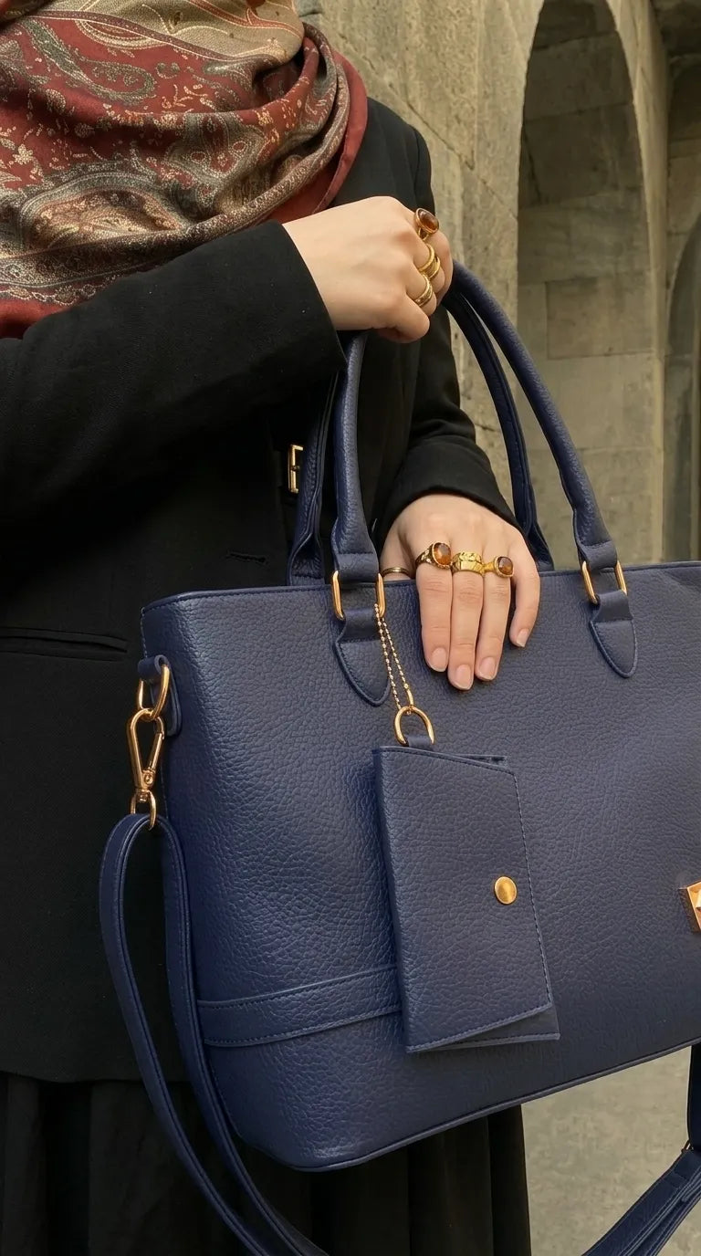 Navy Formal Shoulder Bag For Ladies P36602