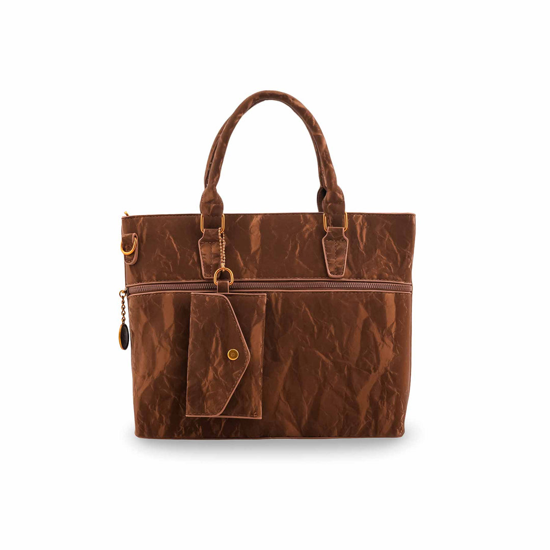 Brown Formal Hand Bag For Ladies P36604