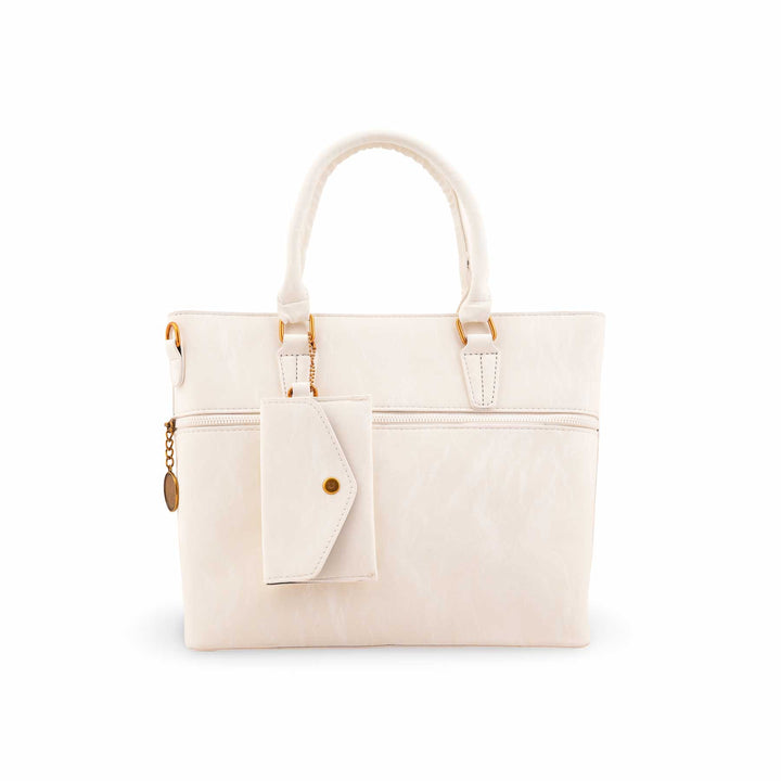 Beige Formal Hand Bag For Ladies P36604