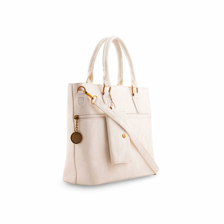Beige Formal Hand Bag For Ladies P36604