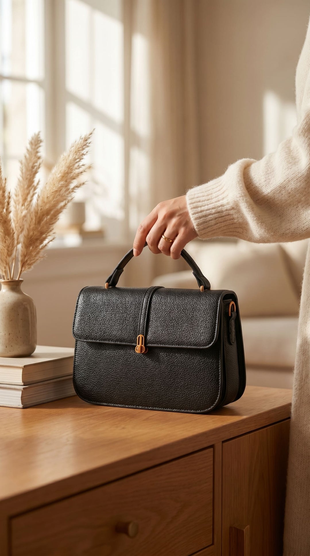 Black Formal Shoulder Bag For Ladies P36606