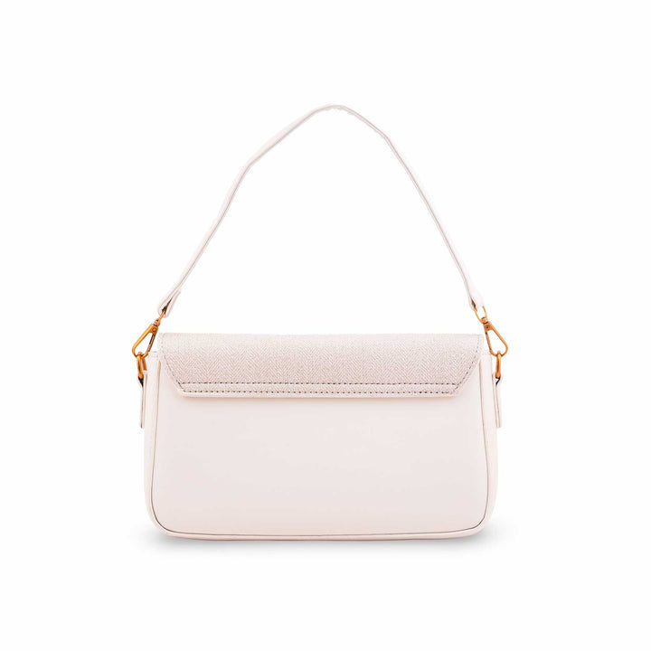 Beige Formal Shoulder Bag For Ladies P36608