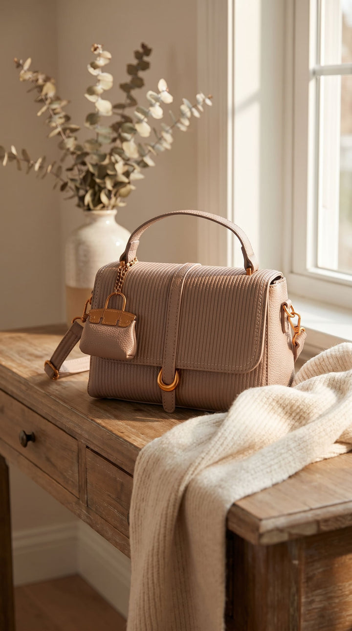 Beige Formal Hand Bag For Women P36609