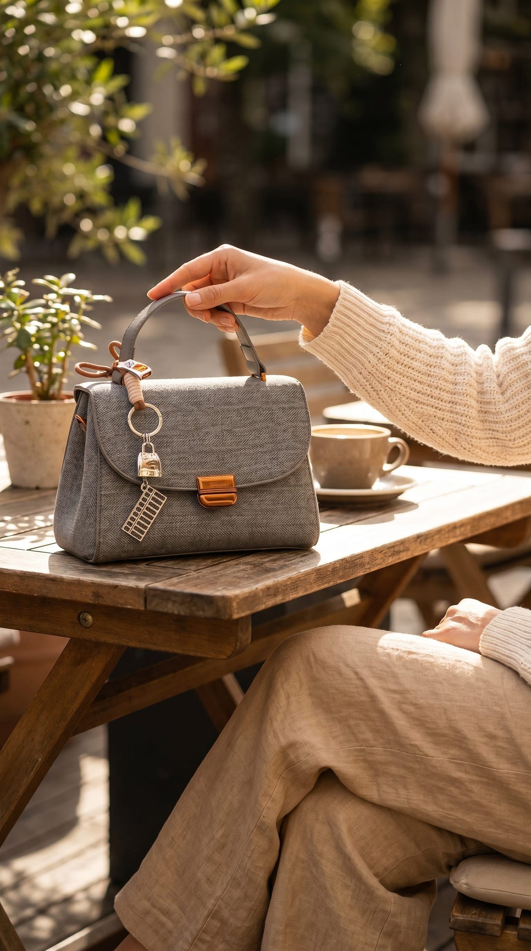 Grey Formal Hand Bag For Women P36610