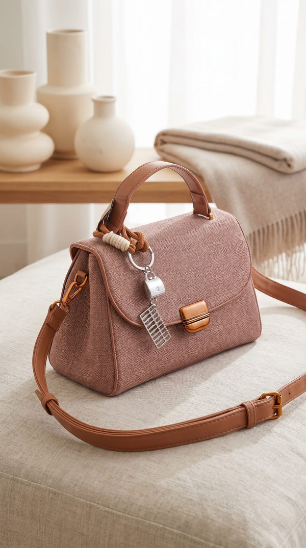 Coffee Formal Hand Bag For Women P36610