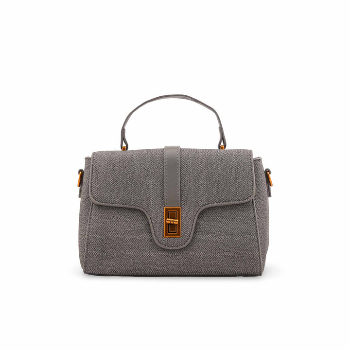 Grey Formal Hand Bag For Ladies P36611