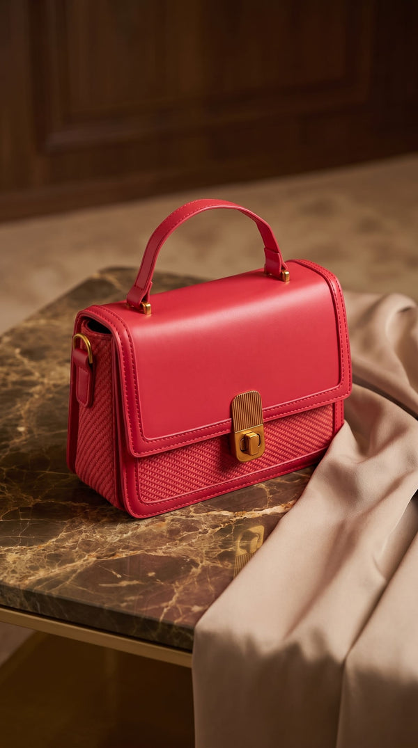 Red Formal Shoulder Bag For Ladies P36613